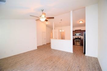 Vinyl plank flooring in living room